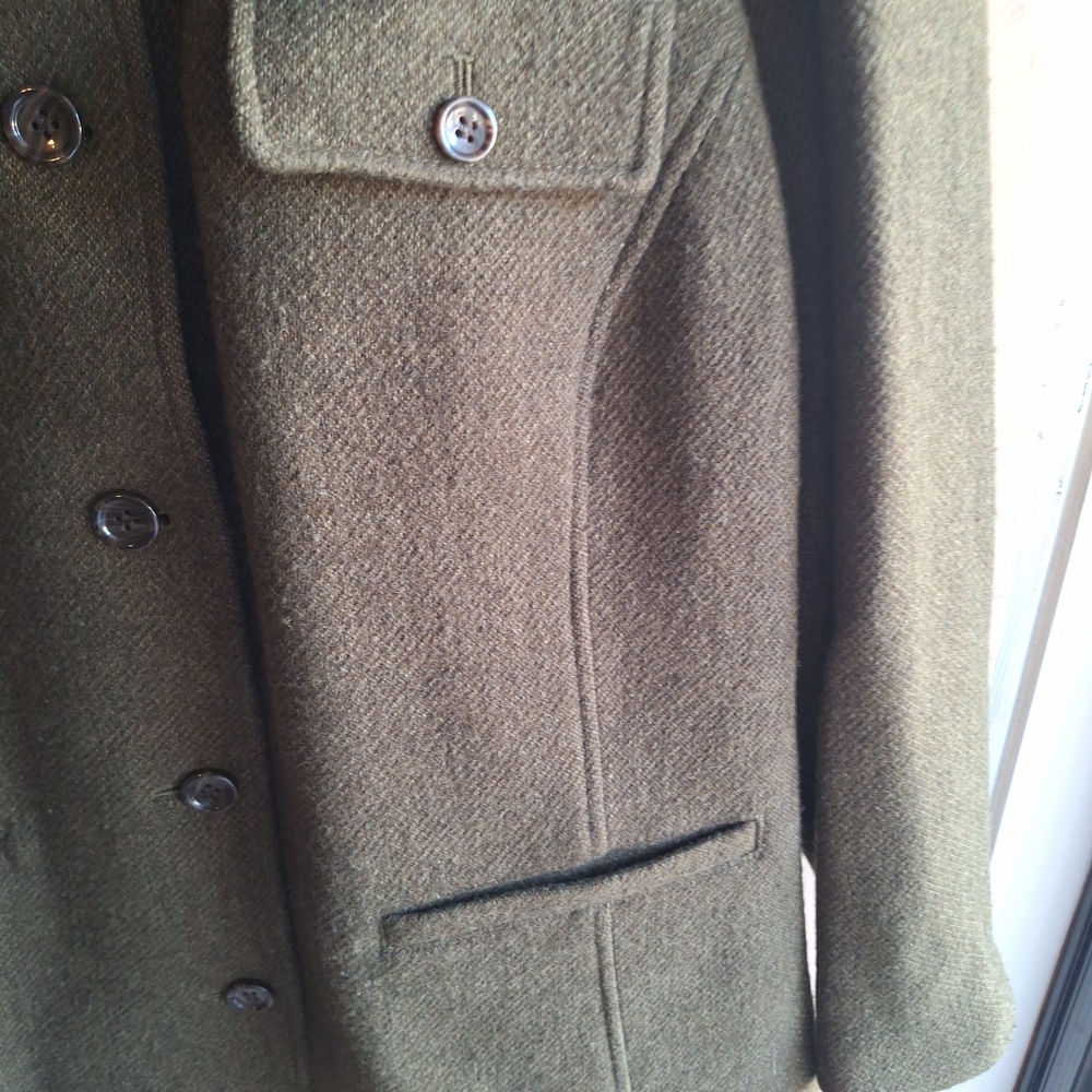 Talbots Olive Mossy Green Wool Viscose Button-Up Blazer 22W - Picture 7 of 16